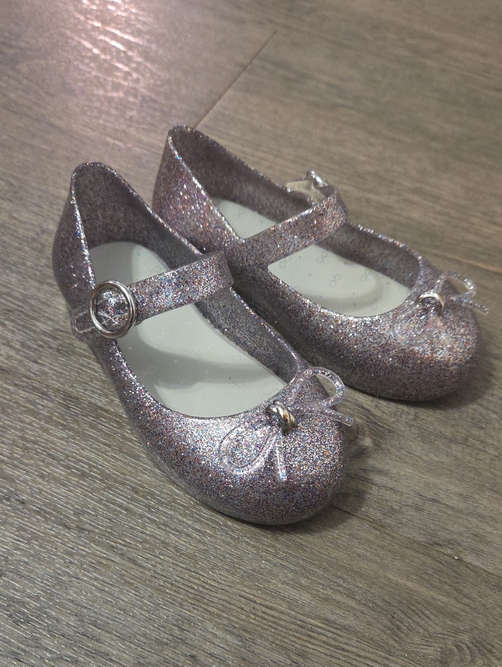 Mini Melissa • Glitter Mary Jane Shoes with Bow